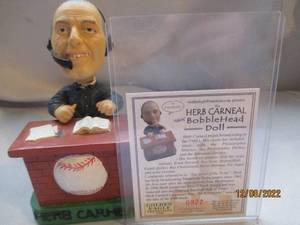 lot 690 image: Herb Carneal Announcer Bobble head ...