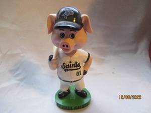 lot 706 image: St. Paul Saints Bacon bobble head...