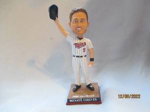 lot 713 image: Michael Cuddyer bobblehead hand pai...