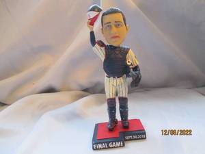 lot 727 image: Joe Mauer Final game bobble head...