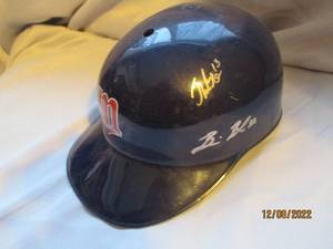 lot 765 image: Autographed baseball helmet see pic...