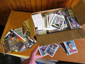 lot 470 image: Box full of trading cards (see pict...