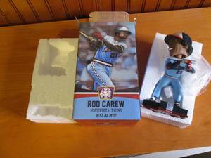lot 483 image: Rod Carew bobble head in box...