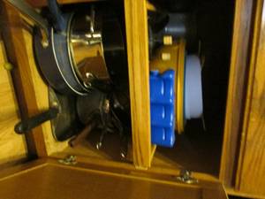 lot 398 image: Pots and pans cupboard, and pot hol...