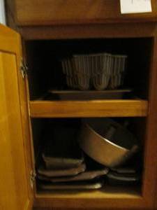 lot 401 image: Bakeware cupboard. Entire cupboard ...