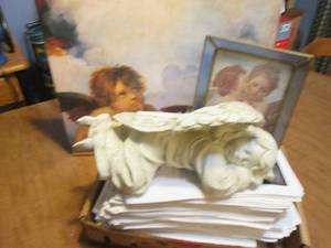 lot 415 image: Angel and recipes lot. Angle painti...