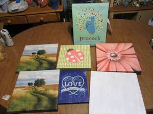 lot 416 image: Lot of little canvas art works...