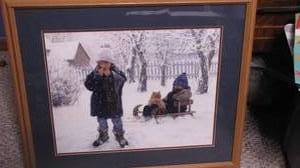 lot 67 image: Framed and double matted Print of t...