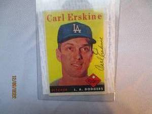 lot 775 image: Carl Erskine autographed card in pr...
