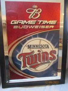 lot 804 image: Mirrored framed Twins Budweiser Gam...