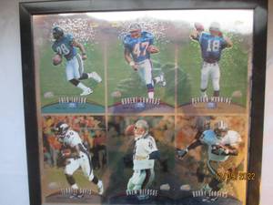 lot 808 image: Framed Metallic Barry Sanders, Payt...