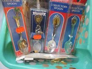 lot 840 image: Basket full of collectable spoons b...
