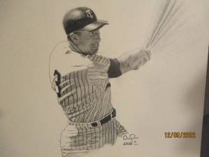 lot 880 image: Killebrew artpiece by Doug Eichman...