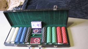 lot 115 image: Poker (face) Chips and Cards