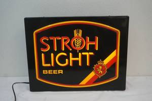 lot 11 image: Stroh light beer sign