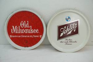 lot 18 image: old milwaukee,schlitz beer trays