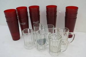lot 81 image: carlise glasses,glass mugs