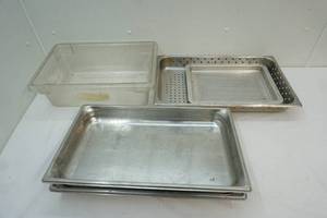 lot 164 image: stainless steel warming trays
