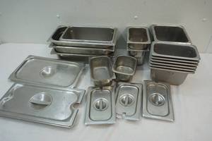 lot 165 image: stainless steel warming trays