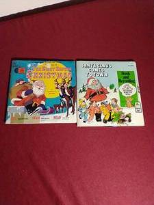 lot 22 image: (2) Vintage Christmas BookRecord Sets
