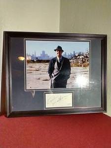 lot 28 image: Framed Authenticated Karl Malden Autograph & Photo