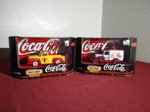 lot 30 image: (2) Matchbox Coca-Cola Trucks - 1930 & 1955 Ford