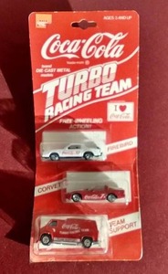 lot 51 image: Vintage Unopened 1979 Coca-Cola Die-Cast Racing Team Set