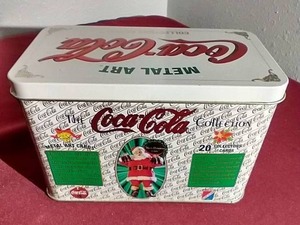 lot 62 image: Collectible Metal Coca-Cola Card Set in Tin