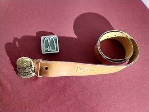 lot 66 image: Vintage 1970s McDonalds Belt & Belt Buckle Lot