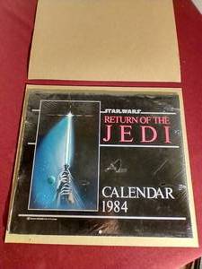 lot 140 image: Vintage Star Wars Return of the Jedi 1984 Calendar - Sealed