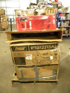 Pallet Full of Lawnmowers, Refrigerator, Electric Scooter and Other Miscellaneous Items