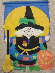 Three 28 x 43 Halloween Flags