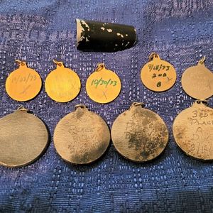 Vintage 1970s Metal Archery Medals