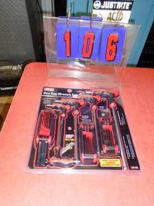 lot 106 image: New hex key wrench set. As shown.
