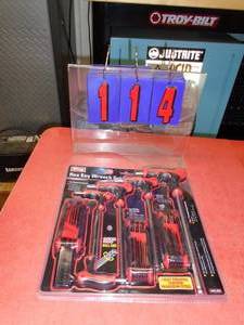 lot 114 image: New hex key wrench set. As shown.