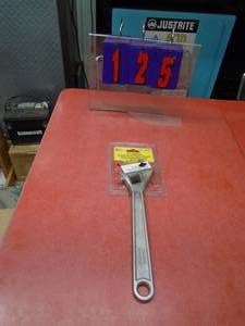 lot 125 image: New T & E 12 crescent wrench. As shown.