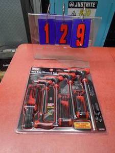 lot 129 image: New hex key set. As shown.