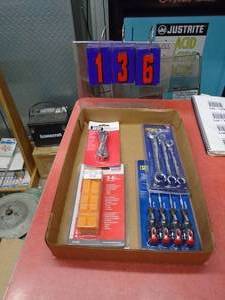 lot 136 image: Flat of tools. As shown.