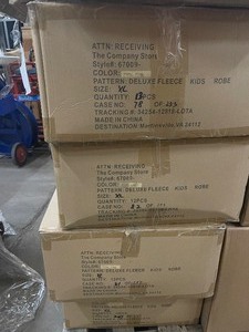 Lot of 6 5 cases of New Pattern Deluxe Fleece Kids Robes review pictures