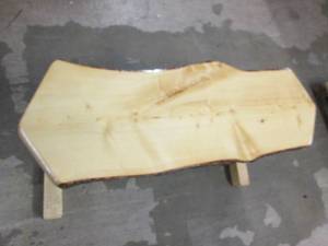 handmade blue spruce wood bench 46 ...