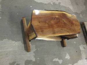 handmade black walnut wood bench  3...