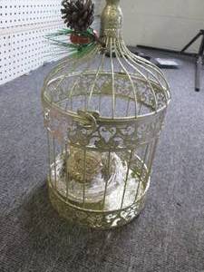 gold bird cage...