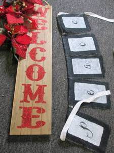 door hanger and banner...