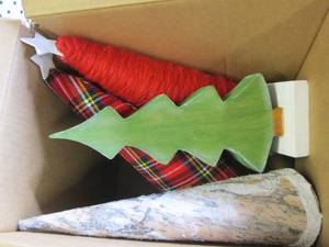 set of 4 christmas trees about 4 in...