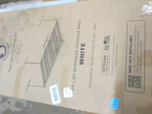 4 foot x 8 foot white overhead stor...