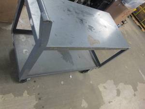 2 tier metal cart on wheels 4 foot ...