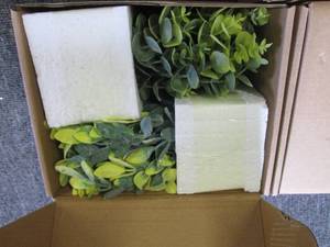 3 sets of 2 faux plants...