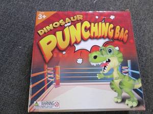 dinosaur punching bag...