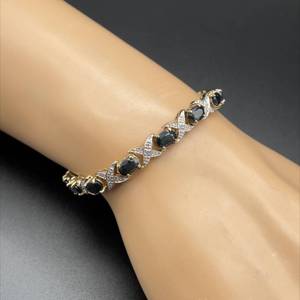 Sapphires &amp Diamond XOXO Hugs and Kisses Tennis Bracelet