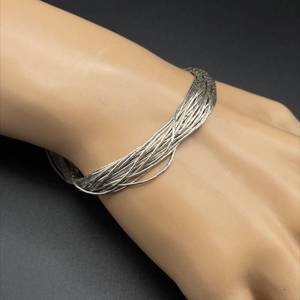 Super-Chic 20-Strand Liquid Chain Bracelet
